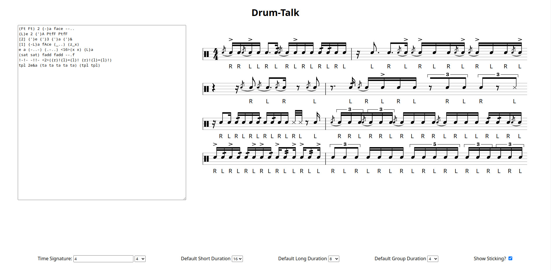 Drum-Talk webpage