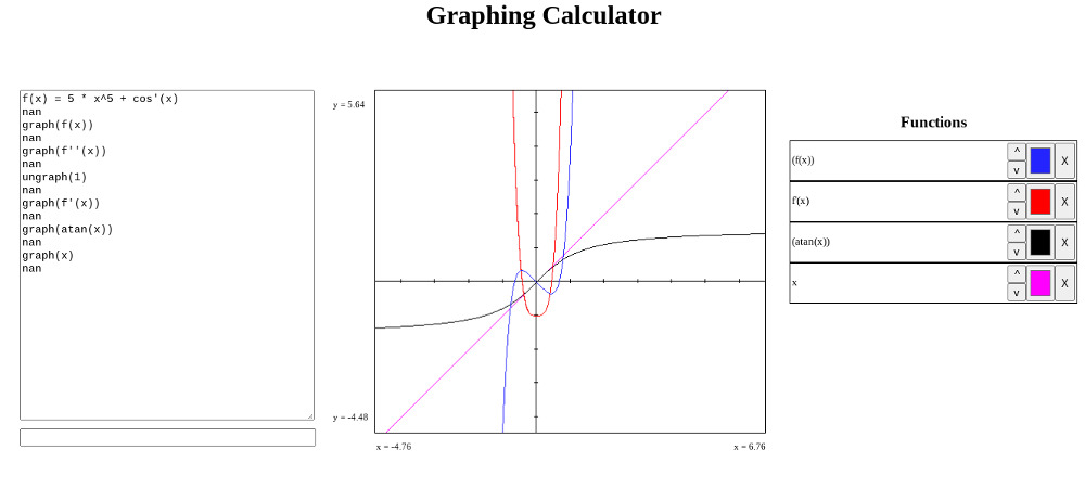 Graphing Calculator Screenshot